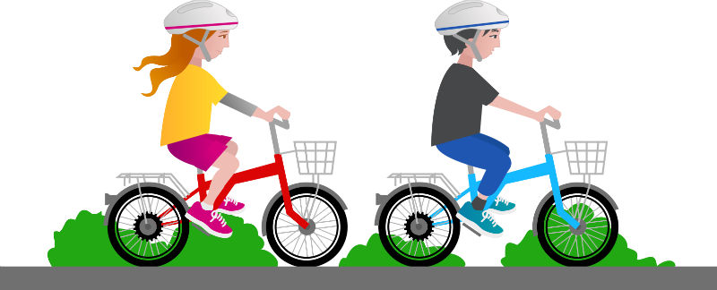 children bike ride